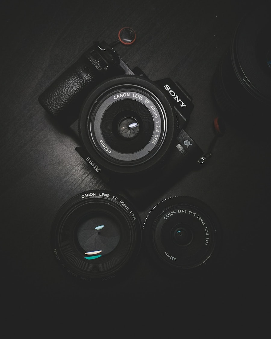 A vintage camera pointed at a scene.